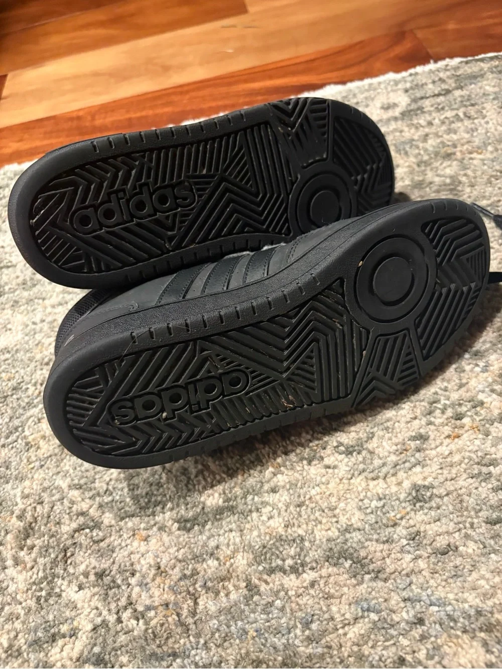 adidas Kids Black High-Top Sneakers with Laced Closure